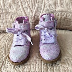 Carters purple glitter boots Size 6